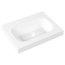 Stadium Accessible 600mm Gloss White Composite Wall Hung Basin